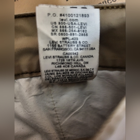 Levi's 511 Khaki Pants Men Size 38X34 - Picture 6 of 9